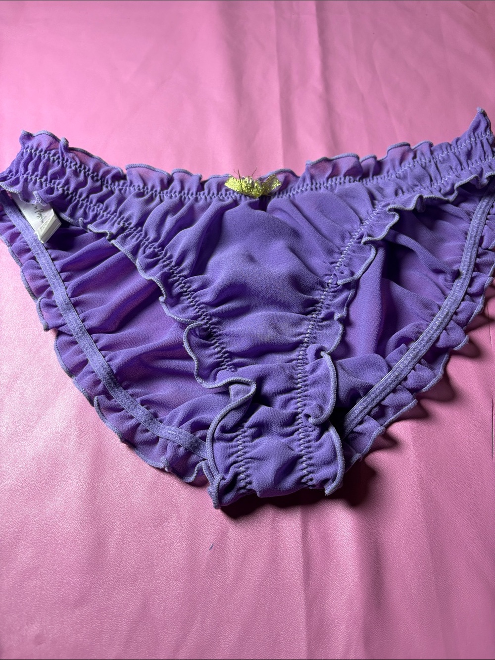 Women’s Ruffled Bikini Bottoms - Purple